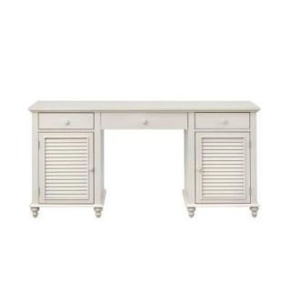 Home Decorators Collection Shutter 2 Door Executive Desk in Polar White 1060800560