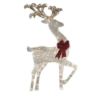 Holiday Living 4 ft Lighted Deer Outdoor Christmas Decoration with White Incandescent Lights