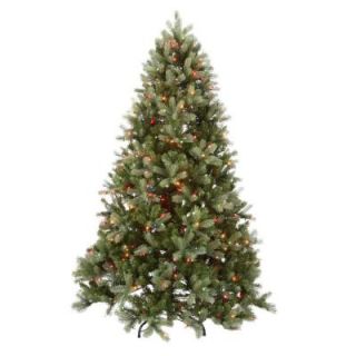 National Tree Company 7.5 ft. Feel Real Downswept Douglas Fir Hinged Tree with 750 Multi Color Lights PEDD1 325 75