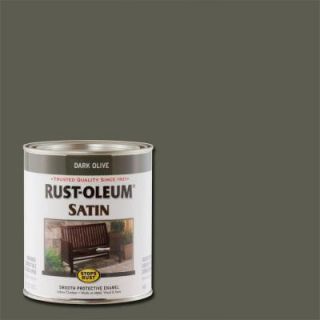 Rust Oleum Stops Rust 1 qt. Dark Olive Satin Protective Enamel Paint (Case of 2) 242110