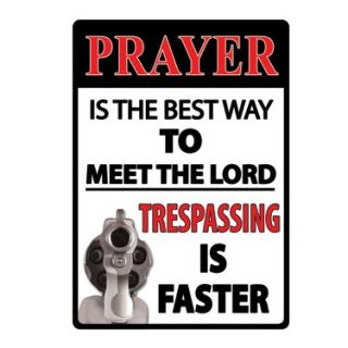 Prayer is the Best Way Tin Sign Wall Décor by American Expedition