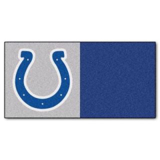SPORTS LICESNING SOLUTIONS NFL   Indianapolis Colts Grey and Blue Nylon 18 in. x 18 in. Carpet Tile (20 Tiles/Case) 8557