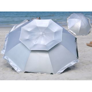 Solar Guard 8 Deluxe Dual Canopy Beach Umbrella