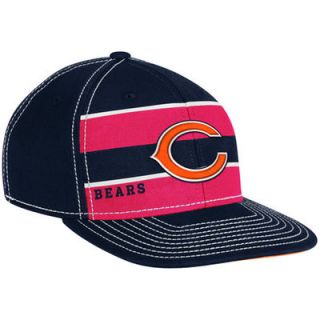 Reebok Chicago Bears Navy Blue Pink Breast Cancer Awareness Player Sideline Flex Hat