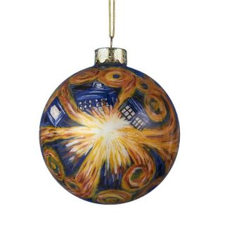 Kurt Adler 100MM Starry Night Paint Glass Ball Ornament  