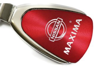 Nissan Maxima Red Teardrop Key Fob Authentic Logo Key Chain Key Ring Keychain Lanyard KCRED.MAX