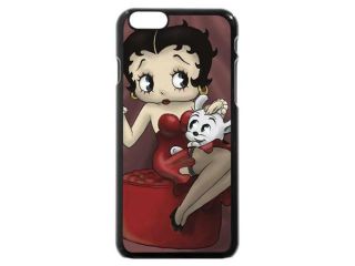 Onelee Customized Black Hard Plastic Betty Boop iPhone 6 4.7 Case, Only fit iPhone 6(4.7 Inch)