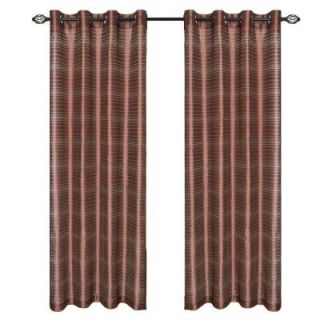 Lavish Home Chocolate Maggie Grommet Curtain Panel, 95 in. Length 63 95Q298 C