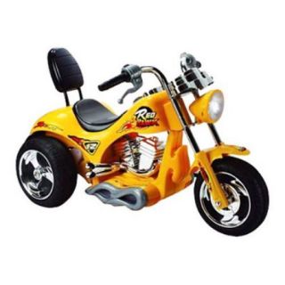 Mini Motos Red Hawk Motorcycle Battery Powered Riding Toy   Yellow