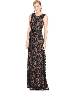 Adrianna Papell Sleeveless Lace Gown   Dresses   Women
