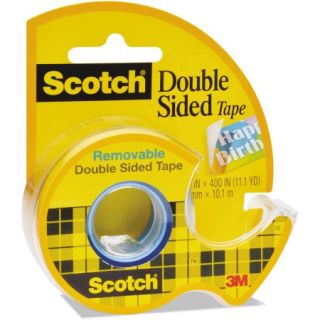 Scotch 667 Double Sided Removable Office Tape with Dispenser, 3/4" x 400"