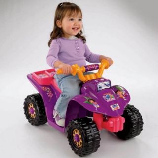Fisher Price Power Wheels Dora 10th Anniversary Lil Quad ATV Battery Powered Riding Toy