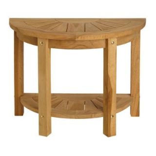 Barclay Products Semi Circular Teak Shower Seat with Shelf ISS239