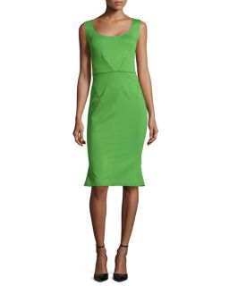 Zac Posen Sleeveless Flounce Hem Dress, Green