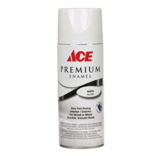 Ace 12oz Gloss White Premium Enamel Spray Paint   Spray Paint