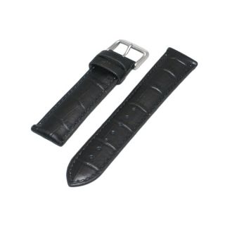 Hadley Roma Alligator Grain Black Genuine Leather Watch Strap