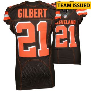 Fanatics Authentic Justin Gilbert Cleveland Browns Team Issued Brown #21 Jersey from September 13, 2015 vs the New York Jets