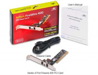 Vantec UGT FW050 PCI Host Card   4 Port, Firewire 400