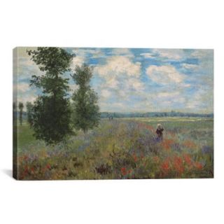 iCanvasArt 'Poppy Fields Near Argenteuil 1875' by Claude Monet Painting Print on Canvas