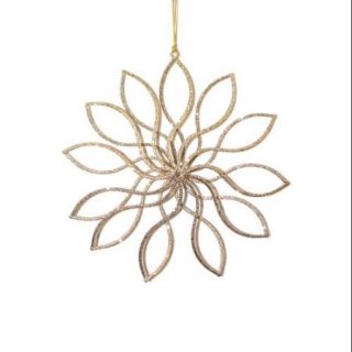 8" Have Faith Gold Glitter Swirl Flower Christmas Ornament