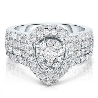 Diamond Couture 14K White Gold 2ctw Diamond Pear Shaped Ring   8030101