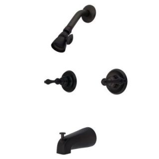 Kingston Brass 2 Handles 5 Spray Tub and Shower Faucet in Oil Rubbed Bronze DISCONTINUED HKB245AL