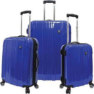 Travelers Choice TC8000 Sedona 3 Piece Expandable Spinner Luggage Set, Blue