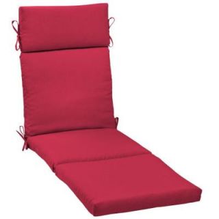 Hampton Bay Geranium Red Outdoor Chaise Cushion DISCONTINUED WC08853B 9D1
