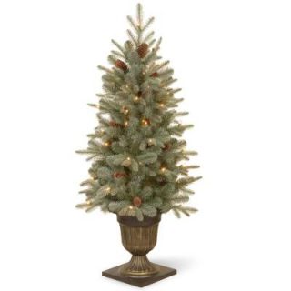 National Tree Company 4 ft. Frosted Arctic Spruce Entrance Artificial Christmas Tree with Clear Lights PEFA1 309 40
