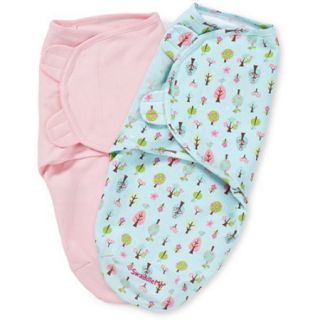 Summer Infant SwaddleMe Cotton Knit 2 Pack, Small/Medium, Sweet Trees