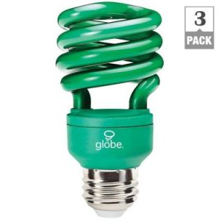 Globe Electric 60W Equivalent Soft White (2700K) T2 Spiral Green CFL Light Bulb (3 Pack) 4761201
