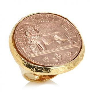 Bellezza Bronze San Marco Lion Medallion Ring   7834878