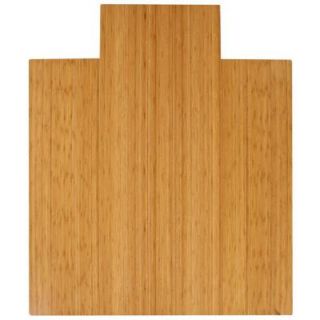 Anji Mountain Deluxe Natural Light Brown 44 in. x 52 in. Bamboo Roll Up Office Chair Mat with Lip AMB24005W
