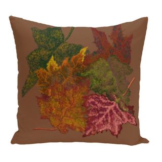 by design Autumn Leaves Flower Print Throw Pillow