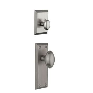 Grandeur Fifth Avenue Single Cylinder Satin Nickel Combo Pack Keyed Differently with Eden Prairie Knob and Matching Deadbolt FAVEDN 68 SN KD