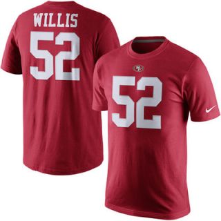 Patrick Willis San Francisco 49ers Nike Player Name & Number T Shirt   Scarlet