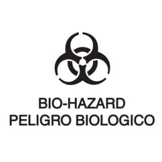 Rubbermaid Commercial Products Bilingual Bio Hazard Decal FGCL1