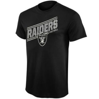 Oakland Raiders Majestic Rival Vision V T Shirt   Black