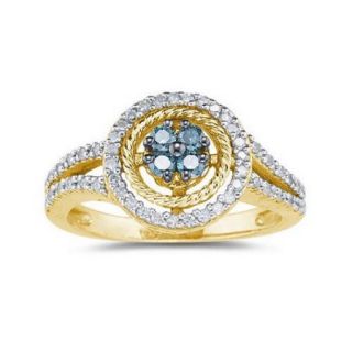 Szul Jewelry 10K Yellow Gold Round Cut Diamond Ring