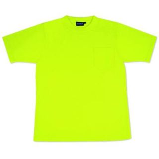 ERB 9601 3X Non ANSI Short Sleeve Hi Viz Lime Unisex Poly Jersey T Shirt 14210
