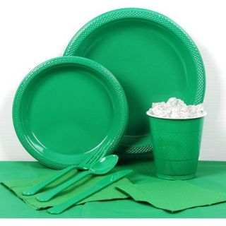 Emerald Green Plastic Tableware Party Pack for 20