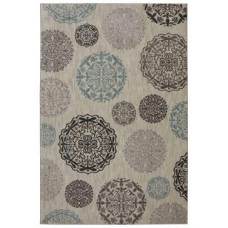 Bob Timberlake Reflections Dragonfly Medallion Abyss Blue 5 ft. 3 in. x 7 ft. 10 in. Area Rug 452407