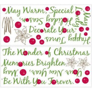 18 in. x 40 in. Christmas Tree Quote 31 Piece Peel and Stick Giant Wall Decals RMK1412GM