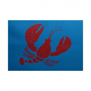 Nautical Nights Blue/Red Indoor/Outdoor Area Rug by e by design