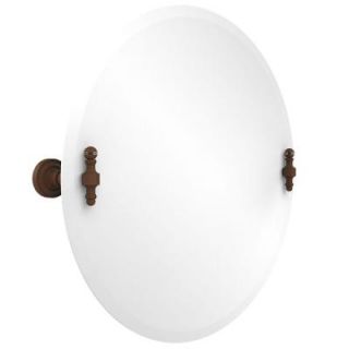 Allied Brass Retro Dot Collection 22 in. x 22 in. Frameless Round Single Tilt Mirror with Beveled Edge in Antique Bronze RD 90 ABZ