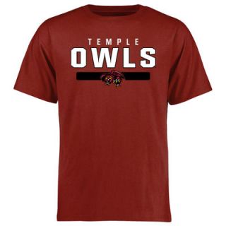 Temple Owls Team Strong T Shirt   Cardinal