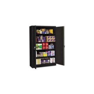 Tennsco Black Jumbo Storage Cabinet   48" X 18" X 78"   Nylon, Steel   5 X Shelf[ves]   Welded, Adjustable Shelf, Reinforced, Built in Handle, Locking Handle, Locking Mechanism, Locking (j1878subk)