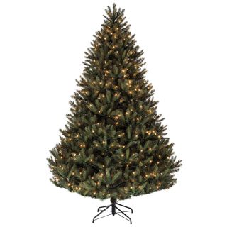 Holiday Living 7.5 ft Pre Lit Fir Artificial Christmas Tree with Yellow Incandescent Lights