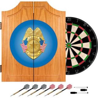 Trademark Police Officer Wood Finish Dart Cabinet Set PO7000