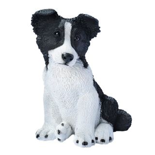 Border Collie Puppy Dog Statue   Garden Statues